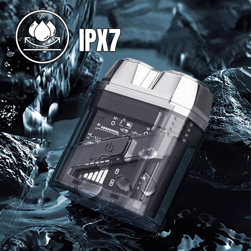 Rasoir Électrique Mini Transparent - Étanchéité IPX7