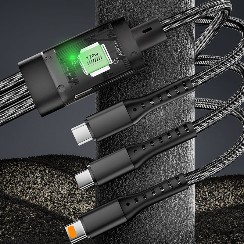 Câble de Charge Rapide 3-en-1 120W