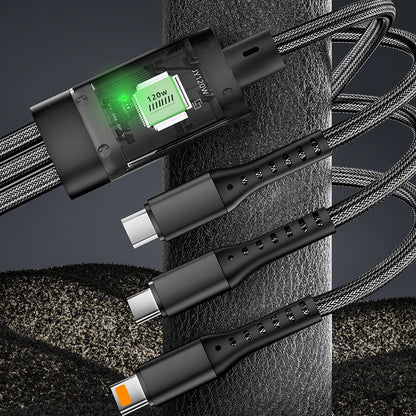 Câble de Charge Rapide 3-en-1 120W