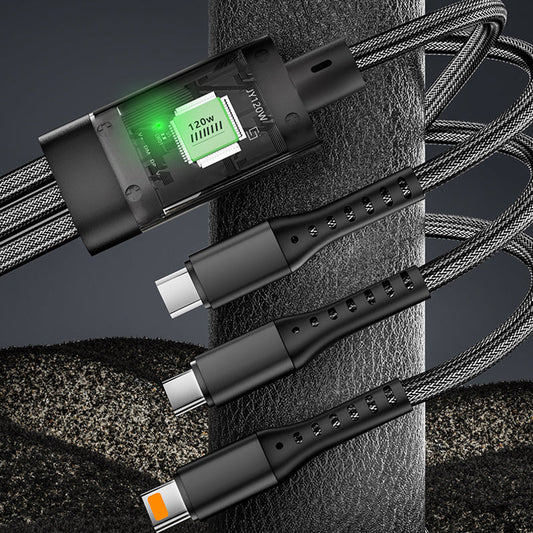 Câble de Charge Rapide 3-en-1 120W