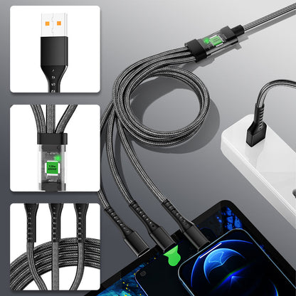 Câble de Charge Rapide 3-en-1 120W