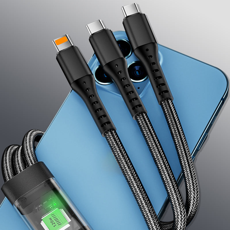 Câble de Charge Rapide 3-en-1 120W