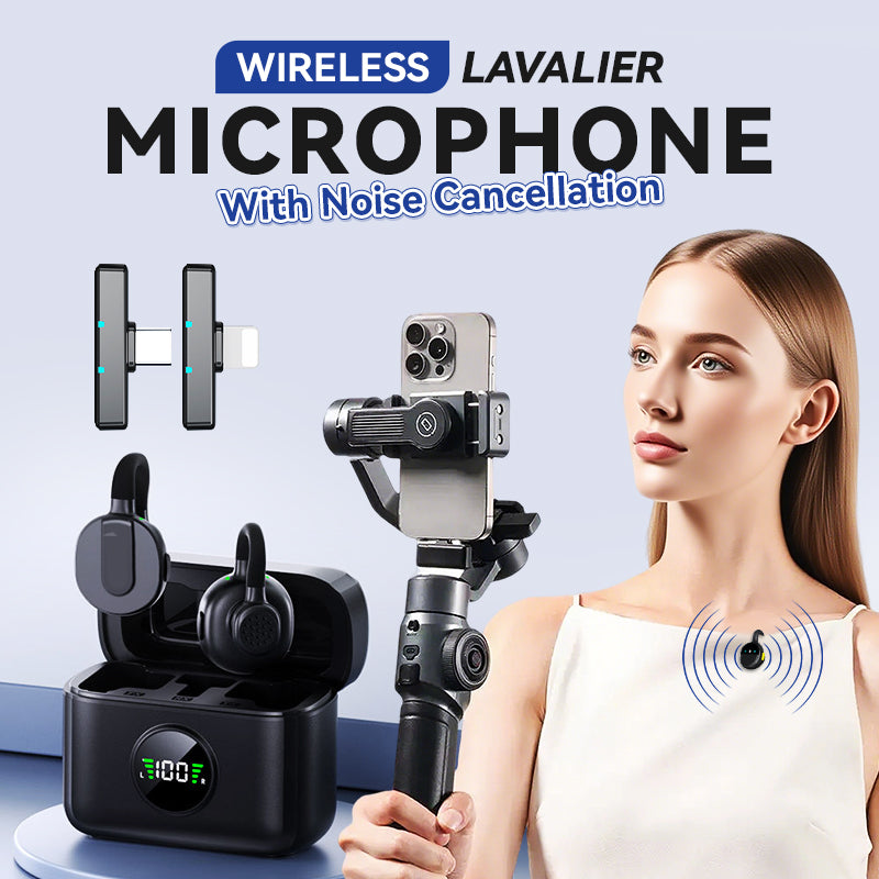 Microphone Cravate Sans Fil avec Réduction de Bruit