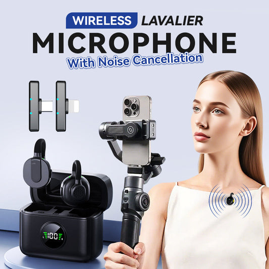 Microphone Cravate Sans Fil avec Réduction de Bruit