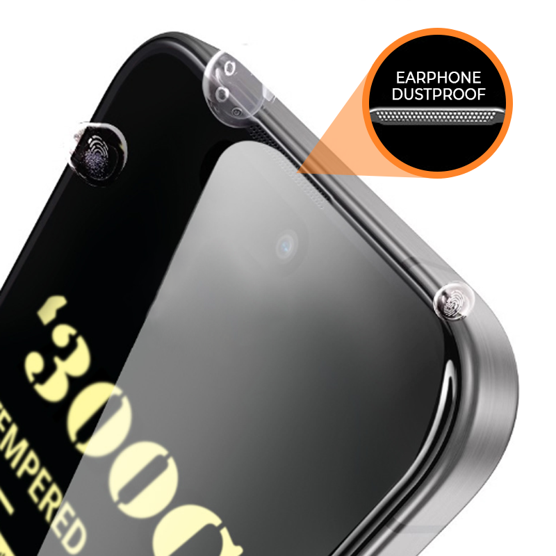 Protecteur d'écran en verre trempé HD anti-espion pour la série iPhone