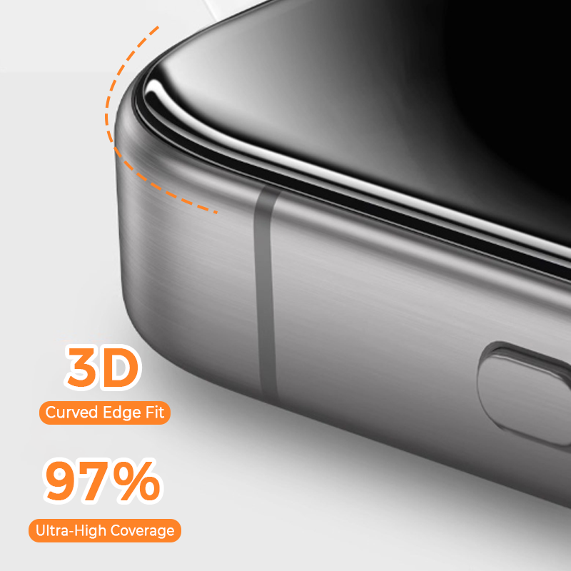 Protecteur d'écran en verre trempé HD anti-espion pour la série iPhone