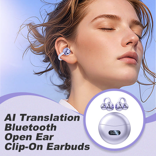 Écouteurs Bluetooth à clipser pour oreille ouverte avec traduction IA