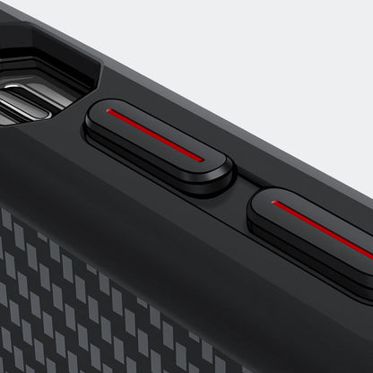 Coque de téléphone en fibre de carbone avec anneau magnétique pour iPhone