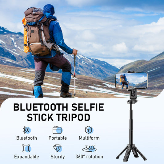 Kit de Perche à Selfie et Trépied Bluetooth Multifonction