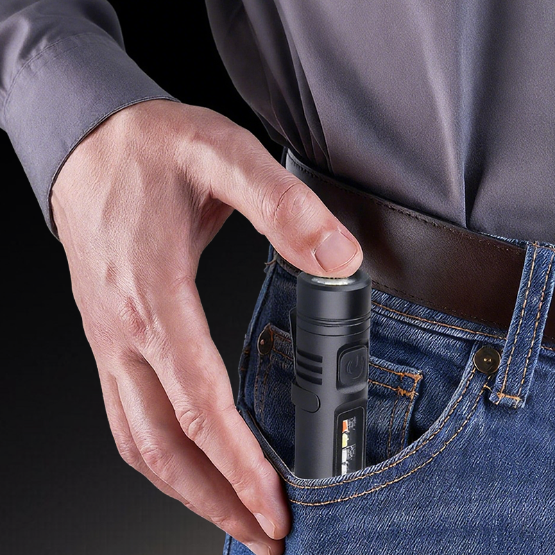 Mini lampe torche multifonctionnelle en alliage d'aluminium