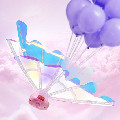 Ailes de fée électriques rechargeables avec lumières LED et musique