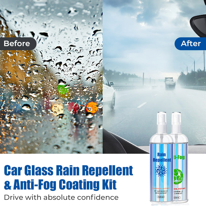 📢📢50% DE RÉDUCTION ! ✨Kit de revêtement anti-pluie et anti-buée pour vitres de voiture