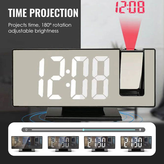⏳ Offre à durée limitée ⏰ Réveil avec projection et miroir LED 🕰️ - Achetez-en deux, bénéficiez de la livraison gratuite